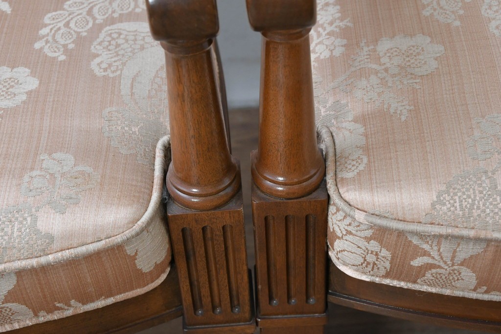 中古　特注品　国産職人手作り　某上場企業会長邸放出品　ドレクセル風の上質なミーティングテーブルとチェア15脚のセット　製作費(合計)約900万円　(R-085630)