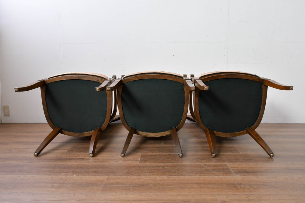 中古　特注品　国産職人手作り　某上場企業会長邸放出品　ドレクセル風の上質なミーティングテーブルとチェア15脚のセット　製作費(合計)約900万円　(R-085630)