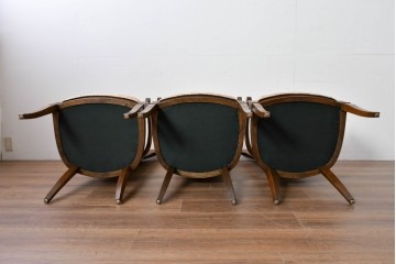 中古　特注品　国産職人手作り　某上場企業会長邸放出品　ドレクセル風の上質なミーティングテーブルとチェア15脚のセット　製作費(合計)約900万円　(R-085630)