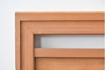 ヴィンテージ建具　昭和中期　躍動感ある鶴と松の彫刻が見事な欄間2枚セット　(R-085634)