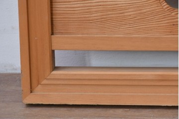 ヴィンテージ建具　昭和中期　躍動感ある鶴と松の彫刻が見事な欄間2枚セット　(R-085634)