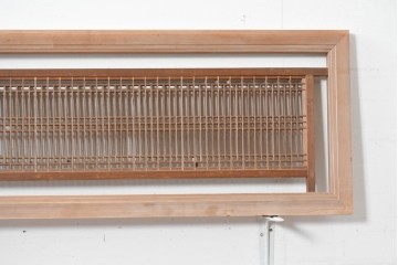 ヴィンテージ建具　昭和中期　繊細に並んだ細い桟に組子が映える筬欄間3枚セット　(R-085635)