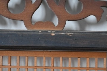 アンティーク建具　昭和初期　上手物‼　組子と透かし彫りが美しい欄間2枚セット　(R-085639)