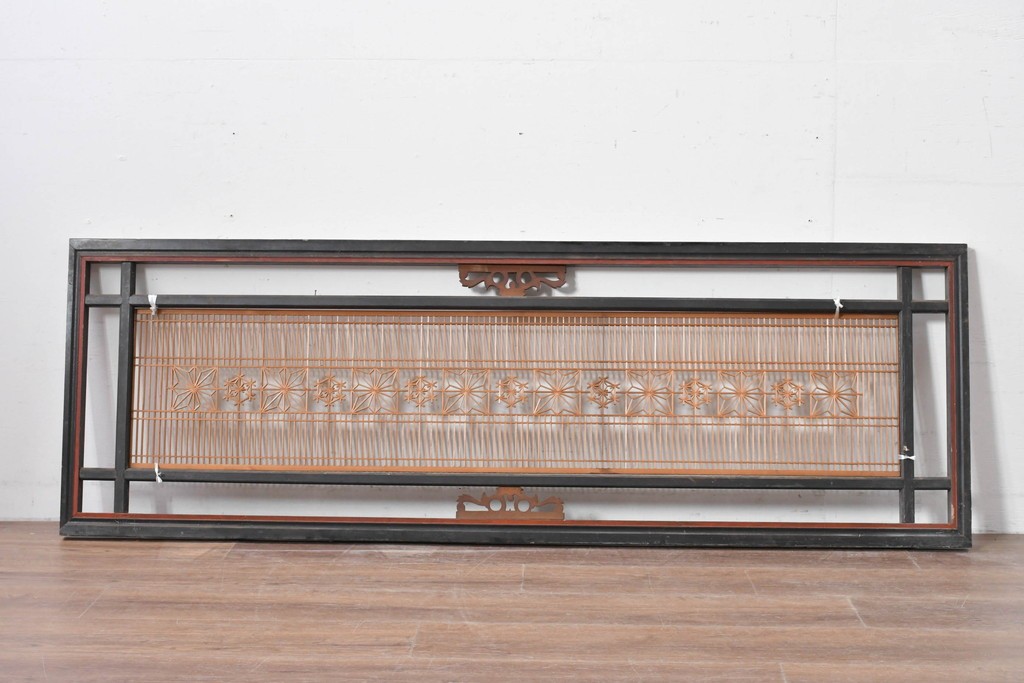 アンティーク建具　昭和初期　繊細な組子細工が目を引く欄間1枚　(R-085640)