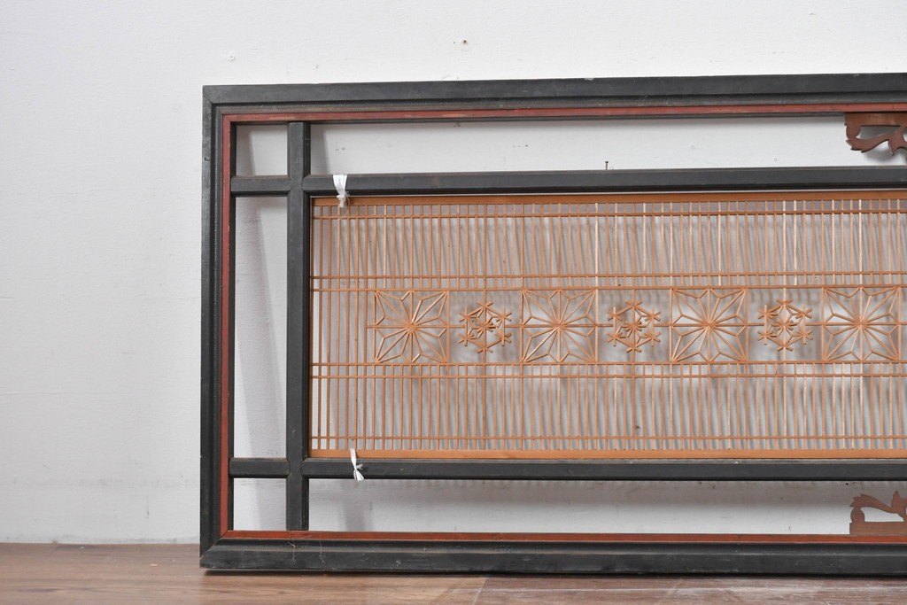 アンティーク建具　昭和初期　繊細な組子細工が目を引く欄間1枚　(R-085640)