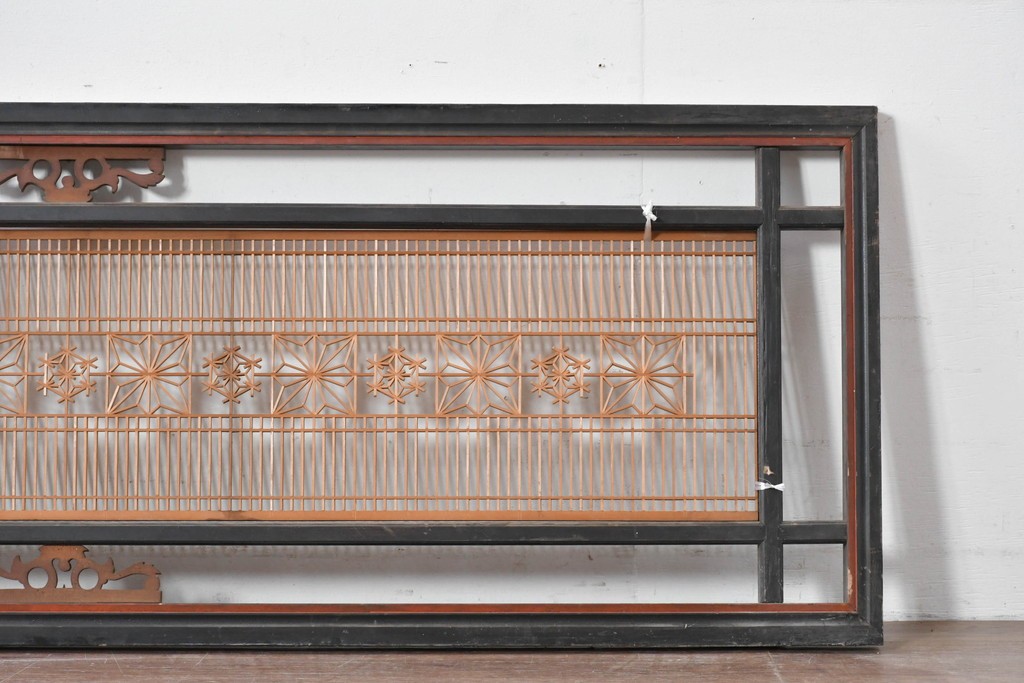 アンティーク建具　昭和初期　繊細な組子細工が目を引く欄間1枚　(R-085640)