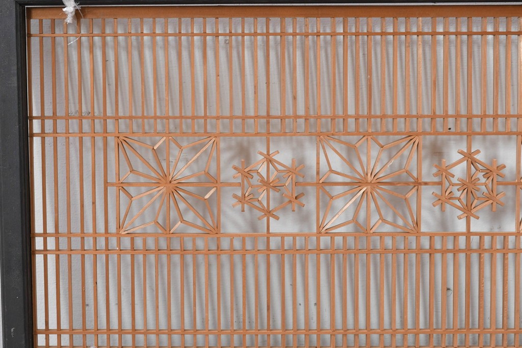 アンティーク建具　昭和初期　繊細な組子細工が目を引く欄間1枚　(R-085640)