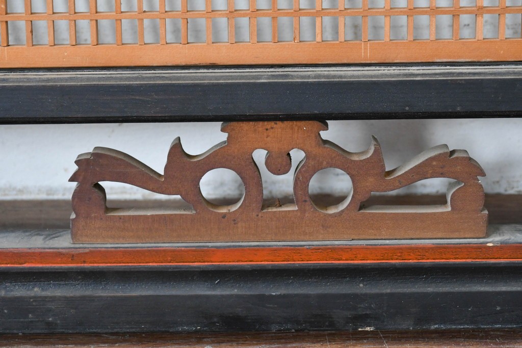 アンティーク建具　昭和初期　繊細な組子細工が目を引く欄間1枚　(R-085640)