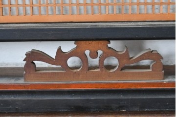 アンティーク建具　昭和初期　繊細な組子細工が目を引く欄間1枚　(R-085640)