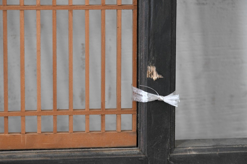 アンティーク建具　昭和初期　繊細な組子細工が目を引く欄間1枚　(R-085640)