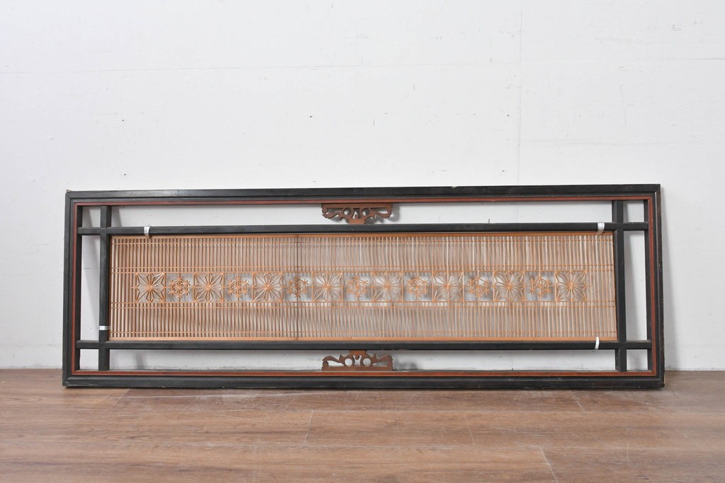 アンティーク建具　昭和初期　繊細な組子細工が目を引く欄間1枚　(R-085640)