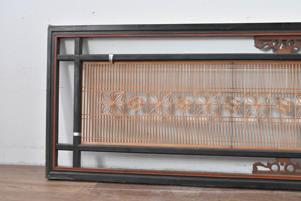 アンティーク建具　昭和初期　繊細な組子細工が目を引く欄間1枚　(R-085640)
