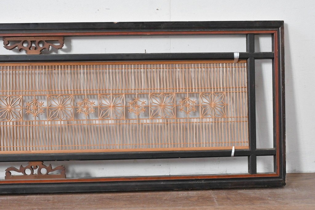 アンティーク建具　昭和初期　繊細な組子細工が目を引く欄間1枚　(R-085640)