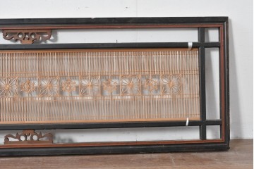 アンティーク建具　昭和初期　繊細な組子細工が目を引く欄間1枚　(R-085640)