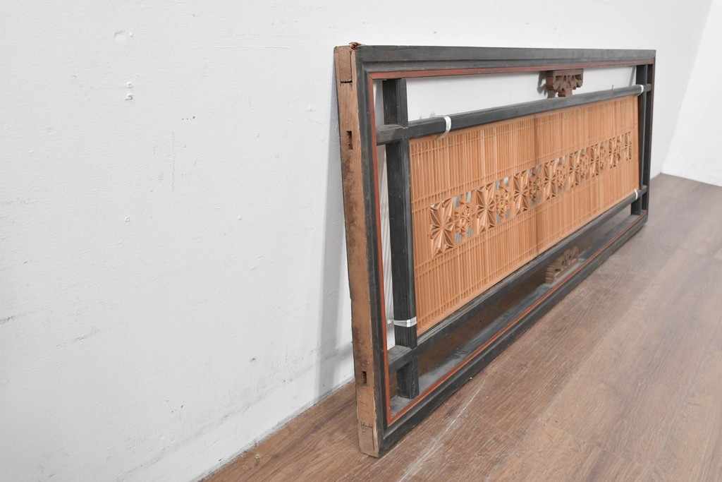 アンティーク建具　昭和初期　繊細な組子細工が目を引く欄間1枚　(R-085640)