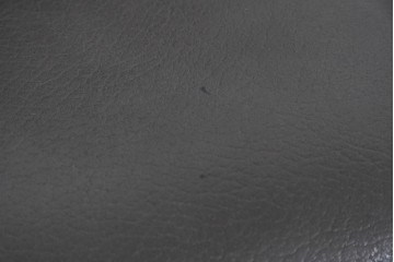 中古　美品　希少な廃番品　浜本工芸　オーク材　フェイクレザー　扇形背もたれのモダンなダイニングチェア3脚セット　(R-085641)