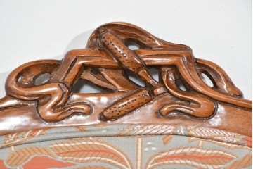 中古　美品　最高級モデル　メデア(Medea)　ART-919　アール・ヌーヴォー様式　繊細な彫刻装飾が魅力のアームチェア　定価約65万円相当　(R-085642)