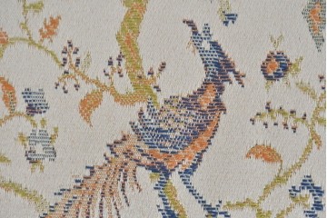 中古　美品　アメリカ　ETHAN ALLEN(イーセンアーレン)　弧を描く背もたれが美しいアンティーク調ダイニングチェア　(R-085643)