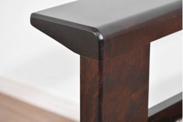 中古　美品　希少な廃番品　北海道民芸家具　HM220　重厚な木部フレームが魅力のイージーチェア　(R-085645)