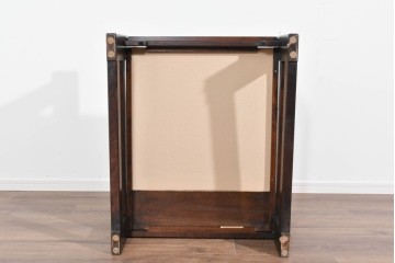 中古　美品　希少な廃番品　北海道民芸家具　HM220　重厚な木部フレームが魅力のイージーチェア　(R-085645)