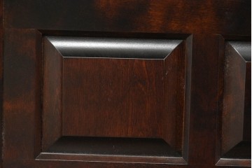 中古　美品　希少な廃番品　北海道民芸家具　HM220　重厚な木部フレームが魅力のイージーチェア　(R-085645)