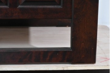 中古　美品　希少な廃番品　北海道民芸家具　HM220　重厚な木部フレームが魅力のイージーチェア　(R-085645)