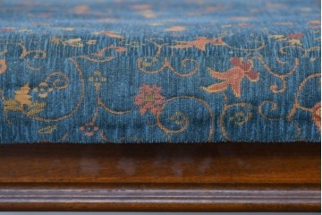 中古　三越家具(現カントリーハウス)　Brugge(ブルージュ)　籐張り背もたれとターニングレッグのサイドチェア2脚セット　(R-085646)