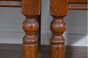 中古　三越家具(現カントリーハウス)　Brugge(ブルージュ)　籐張り背もたれとターニングレッグのサイドチェア2脚セット　(R-085646)