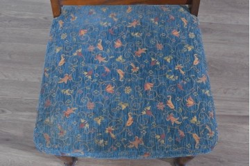 中古　三越家具(現カントリーハウス)　Brugge(ブルージュ)　籐張り背もたれとターニングレッグのサイドチェア2脚セット　(R-085646)