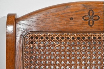 中古　三越家具(現カントリーハウス)　Brugge(ブルージュ)　籐張り背もたれとターニングレッグのサイドチェア2脚セット　(R-085646)