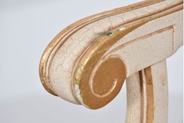 イタリアヴィンテージ　イタリア高級家具　SILIK(シリック)　華やかなロココ調装飾のダイニングチェア3脚　セット定価約124万円相当　(R-085648)