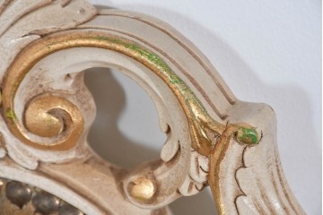 イタリアヴィンテージ　イタリア高級家具　SILIK(シリック)　華やかなロココ調装飾のダイニングチェア3脚　セット定価約124万円相当　(R-085648)