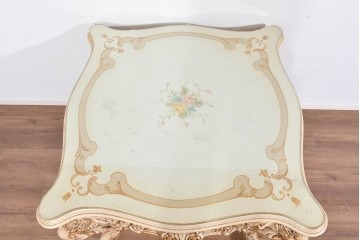 中古　イタリア高級家具　SILIK(シリック)　希少な小振りサイズのダイニングテーブル　定価約140万円相当　(R-085649)