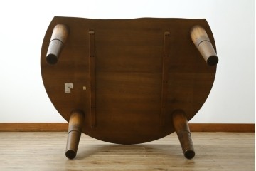 中古　美品　ナガノインテリア　レッドオーク材　2way仕様のダイニングテーブル/座卓　定価約24万円　(R-085650)