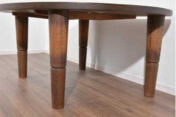 中古　美品　ナガノインテリア　レッドオーク材　2way仕様のダイニングテーブル/座卓　定価約24万円相当　(R-085650)