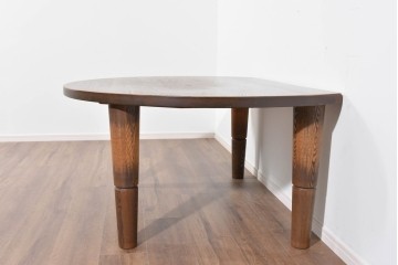 中古　美品　ナガノインテリア　レッドオーク材　2way仕様のダイニングテーブル/座卓　定価約24万円相当　(R-085650)