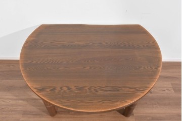 中古　美品　ナガノインテリア　レッドオーク材　2way仕様のダイニングテーブル/座卓　定価約24万円相当　(R-085650)