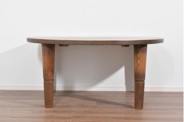 中古　美品　ナガノインテリア　レッドオーク材　2way仕様のダイニングテーブル/座卓　定価約24万円相当　(R-085650)