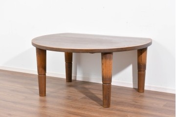 中古　美品　ナガノインテリア　レッドオーク材　2way仕様のダイニングテーブル/座卓　定価約24万円相当　(R-085650)