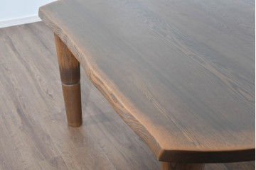 中古　美品　ナガノインテリア　レッドオーク材　2way仕様のダイニングテーブル/座卓　定価約24万円相当　(R-085650)