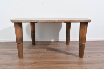 中古　美品　ナガノインテリア　レッドオーク材　2way仕様のダイニングテーブル/座卓　定価約24万円相当　(R-085650)