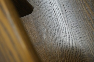 中古　美品　ナガノインテリア　タモ材　ゆったりとした座面フォルムが心地よい回転式ダイニングチェア2脚セット　(R-085651)