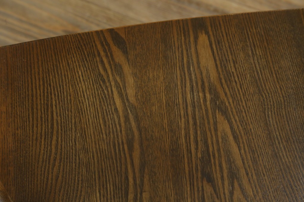 中古　美品　ナガノインテリア　タモ材　ゆったりとした座面フォルムが心地よい回転式ダイニングチェア2脚セット　(R-085651)