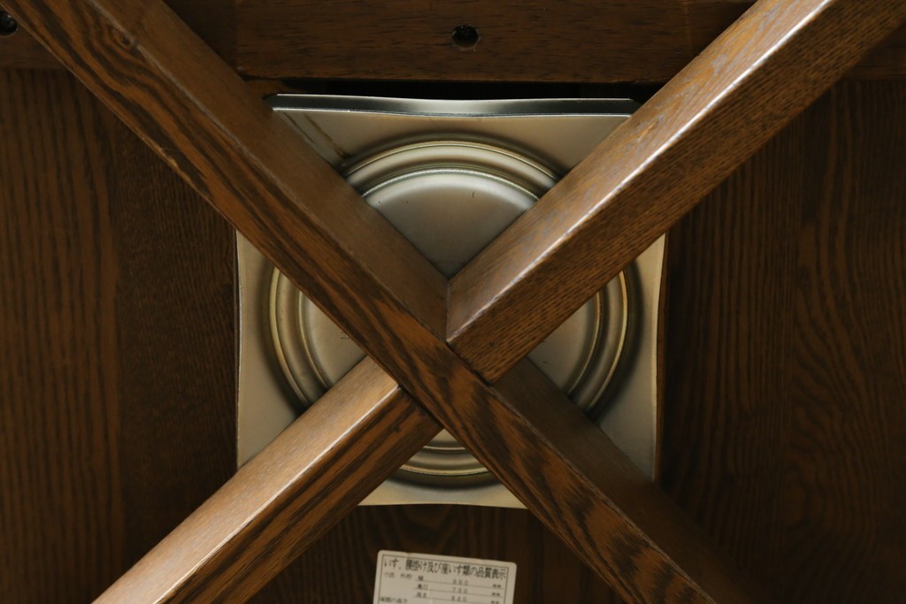 中古　美品　ナガノインテリア　タモ材　ゆったりとした座面フォルムが心地よい回転式ダイニングチェア2脚セット　(R-085651)