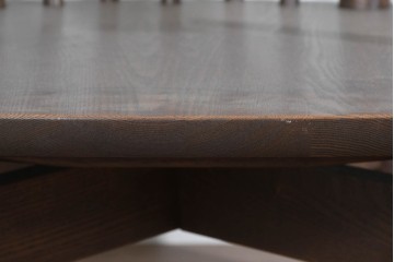 中古　美品　ナガノインテリア　タモ材　ゆったりとした座面フォルムが心地よい回転式ダイニングチェア2脚セット　(R-085651)