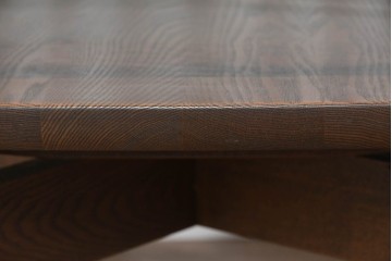 中古　美品　ナガノインテリア　タモ材　ゆったりとした座面フォルムが心地よい回転式ダイニングチェア2脚セット　(R-085651)