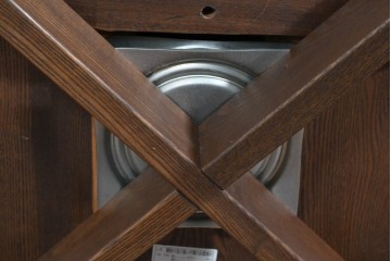 中古　美品　ナガノインテリア　タモ材　ゆったりとした座面フォルムが心地よい回転式ダイニングチェア2脚セット　(R-085651)