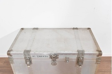 和製ヴィンテージ　昭和中期～後期　無骨な金具使いが魅力の船トランク　(R-085657)