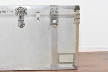 和製ヴィンテージ　昭和中期～後期　無骨な金具使いが魅力の船トランク　(R-085657)