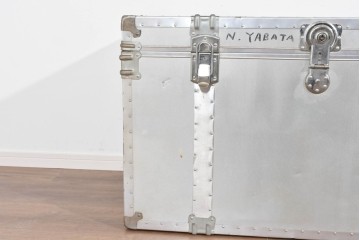 和製ヴィンテージ　昭和中期～後期　無骨な金具使いが魅力の船トランク　(R-085657)